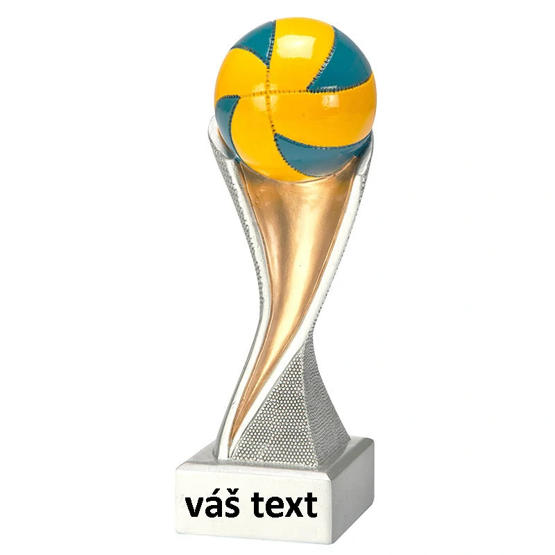 Volejbal - Víťazná trofej na podstavci s vlastným textom: 19,5 cm