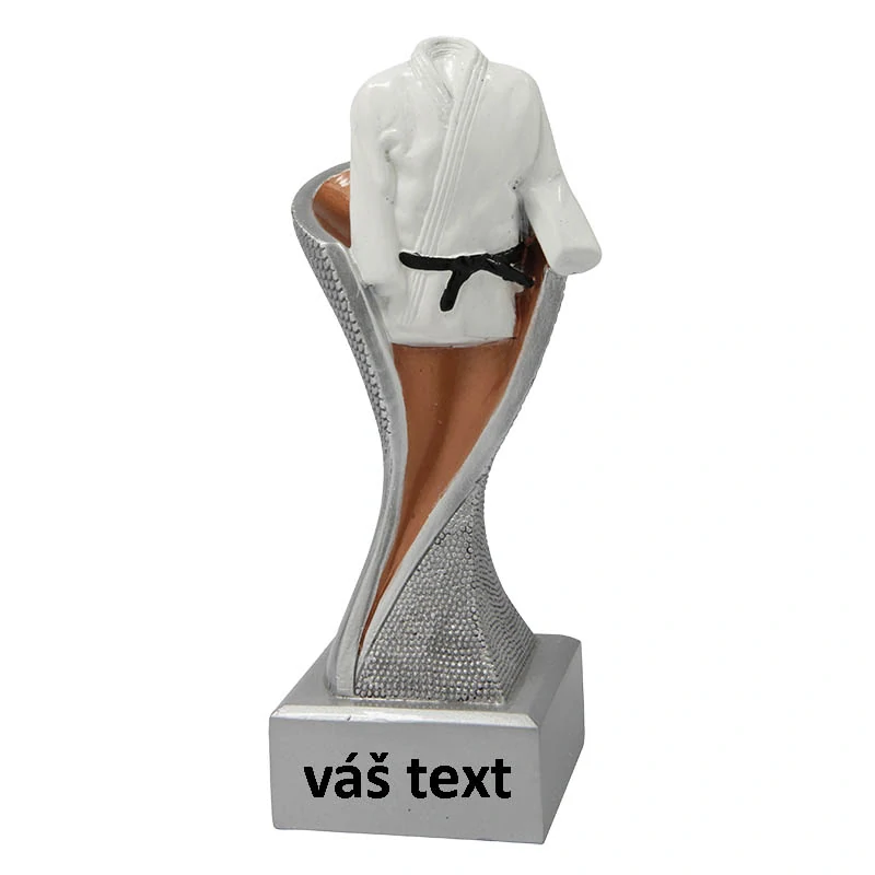 Bojové športy - Víťazná trofej na podstavci s vlastným textom: 14,5 cm - bronzová