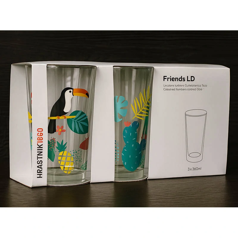 Friends - Vysoké sklenené poháre na nápoje 360ml - 3ks