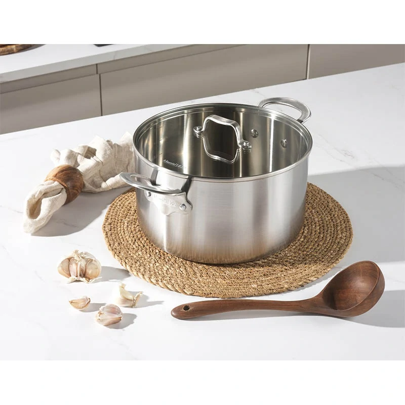 Mauviel 1830 - Nerezový hrniec so sklenenou pokrievkou: 24 cm / 5,7 L
