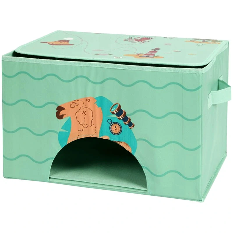 Detský úložný box s hracou podložkou 39 × 24 × 97,5 cm – zelený 