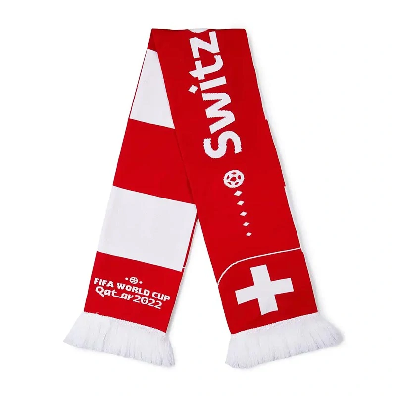 Switzerland - Fanúšikovský šál FIFA: Športový dizajn s vlajkou krajiny - unisex