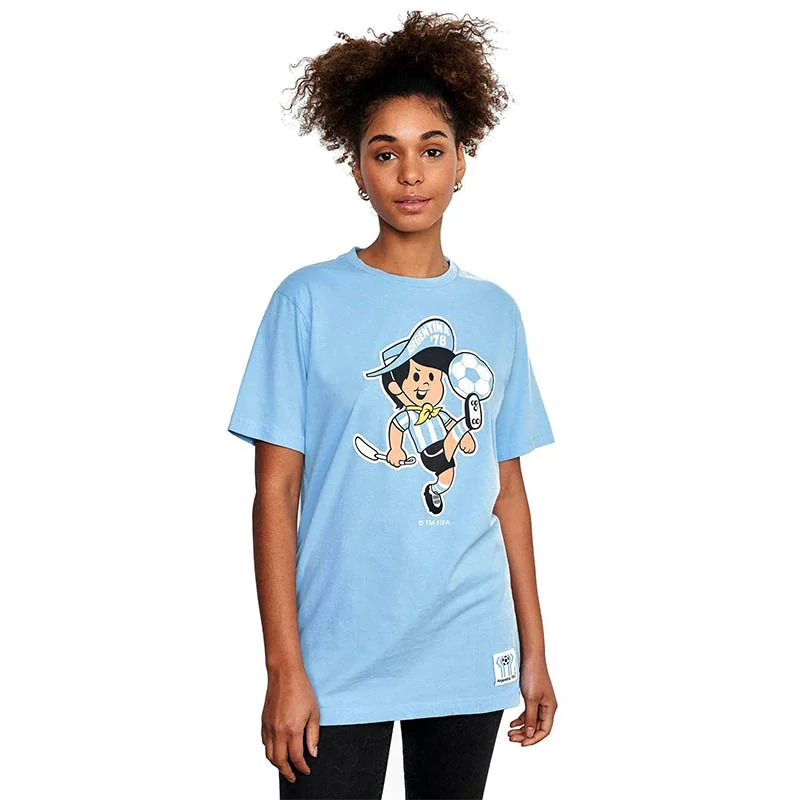 Tričko Retro FIFA Classics Argentina "78 Mascot Gauchito – modrá: veľkosť "S"