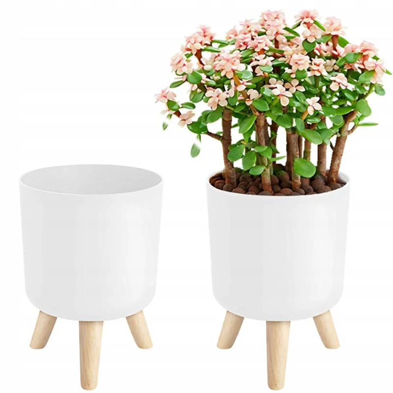 Kvetináč na nožičkách 17cm biely