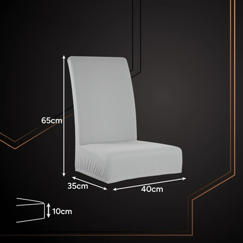 Poťahy na stoličku svetlosivé 6ks