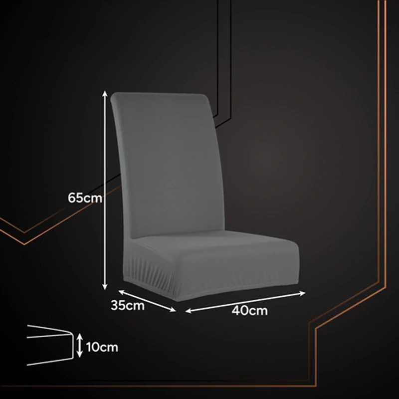 Poťahy na stoličku tmavosivé 6ks