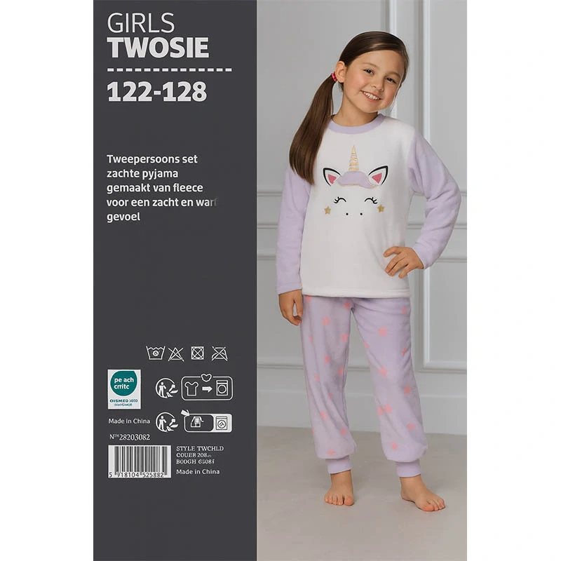 9th Avenue - Detská dievčenská súprava Jednorožec: 122/128 fialová