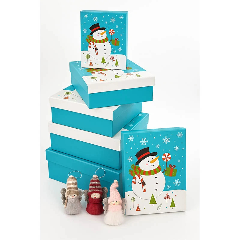 Darčekové krabice 7 ks – veľkosť najväčšej 27,5 × 27,5 × 8 cm