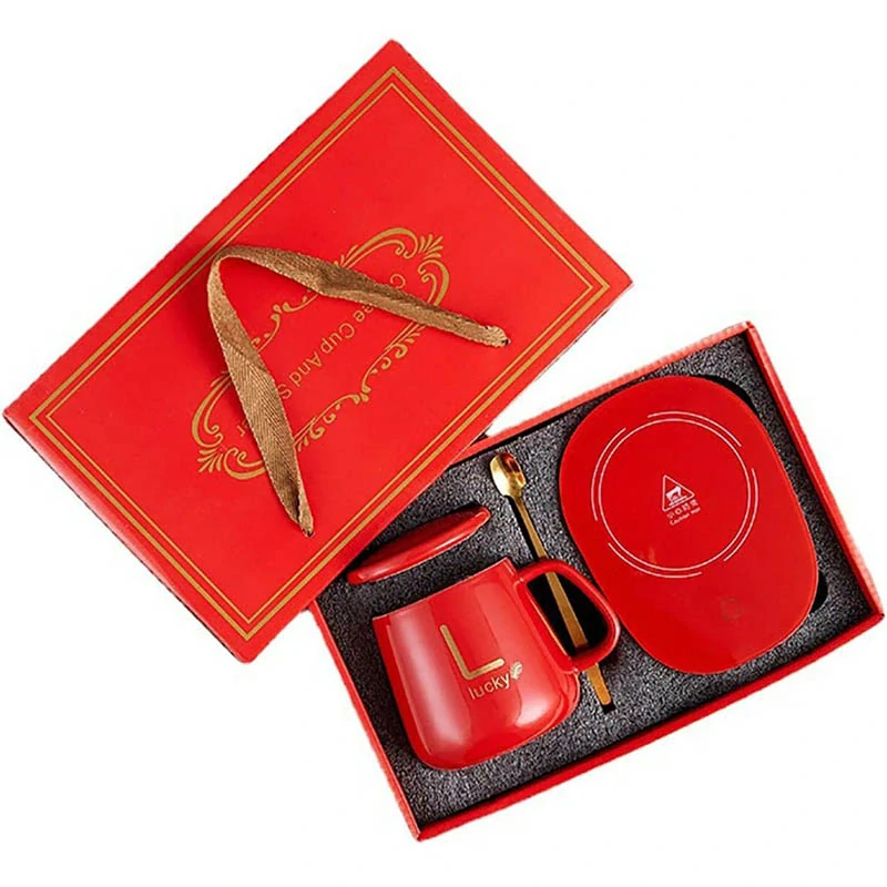 Hrnček s elektrickým ohrievačom červený