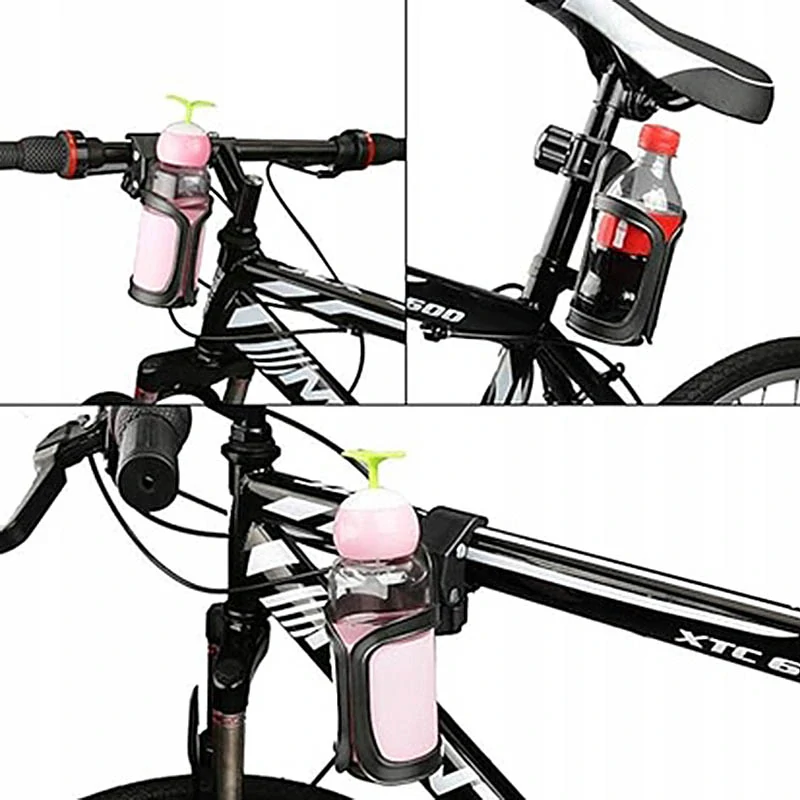 Držiak na fľašu na bicykel, kolobežku, kočiar s otočným uchytením