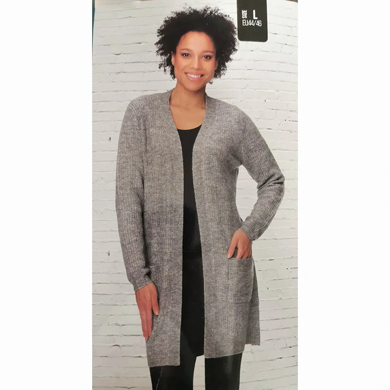 Dámsky kardigan sivý L (EU 44/46)