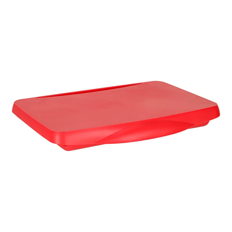 Cestovný skladací stolík do auta pre deti s úložným priestorom – červený