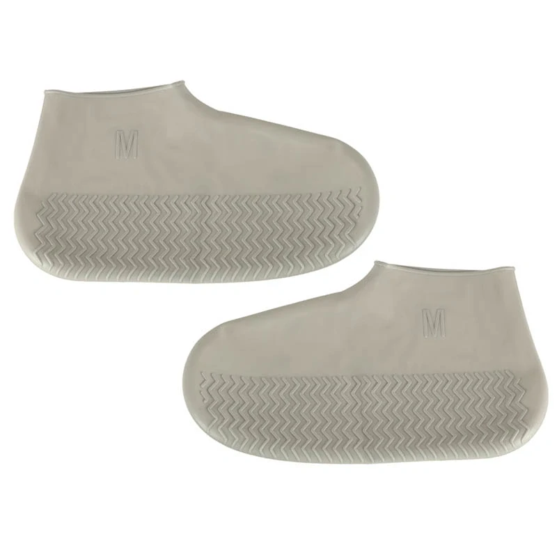 Nepremokavé návleky na topánky – silikónové ochranné čižmy M sivé (veľkosť 35–38)