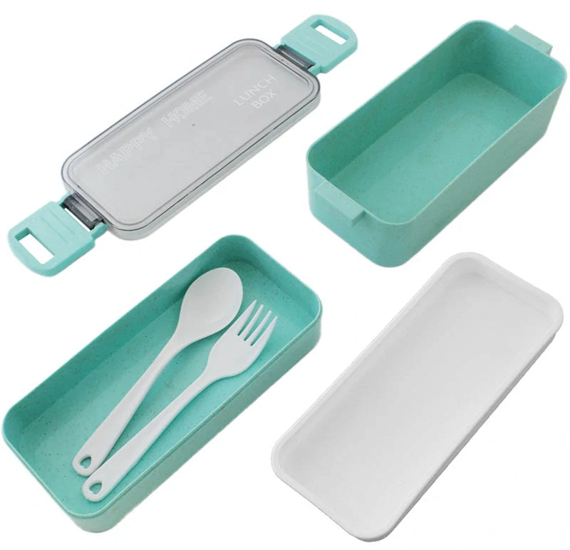 Obedár Lunchbox zelený 750 ml s príborom