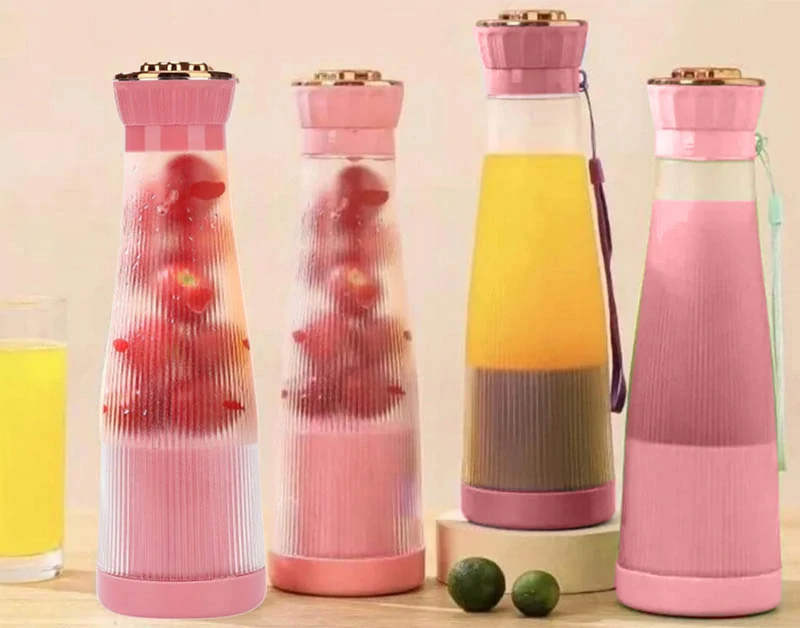 Prenosný smoothie mixér USB bezdrôtový 400ml ružový