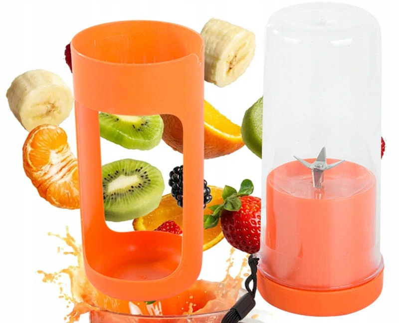 Prenosný smoothie mixér USB bezdrôtový 450 ml oranžový