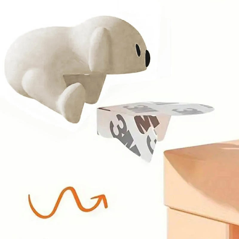 Silikónový chránič rohov nábytku béžový Psík (4ks)