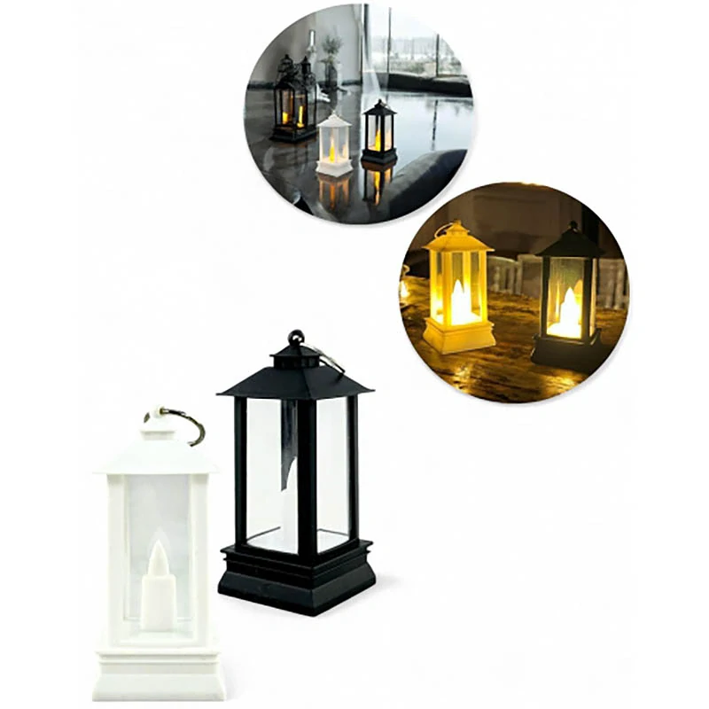 LED lampáš 9 cm - biely a čierny