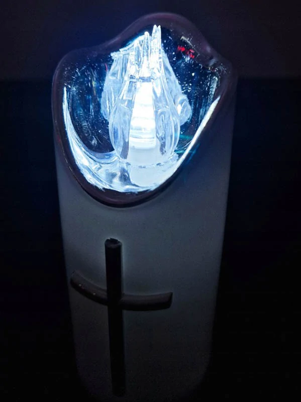 LED dekoratívna sviečka RICO 12,5 cm na batérie – studená biela