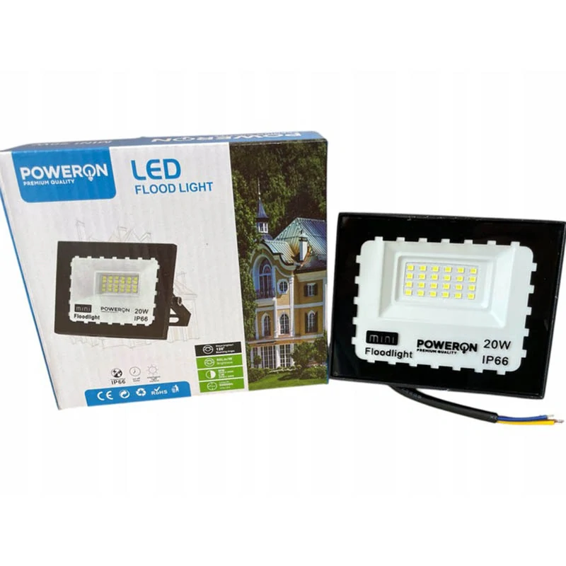 LED halogénový mini reflektor 20W s bielym svetlom