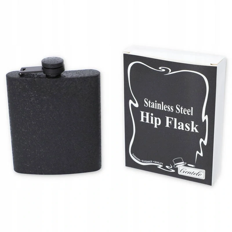 Ploskačka nerezová čierna zrnitá 240 ml