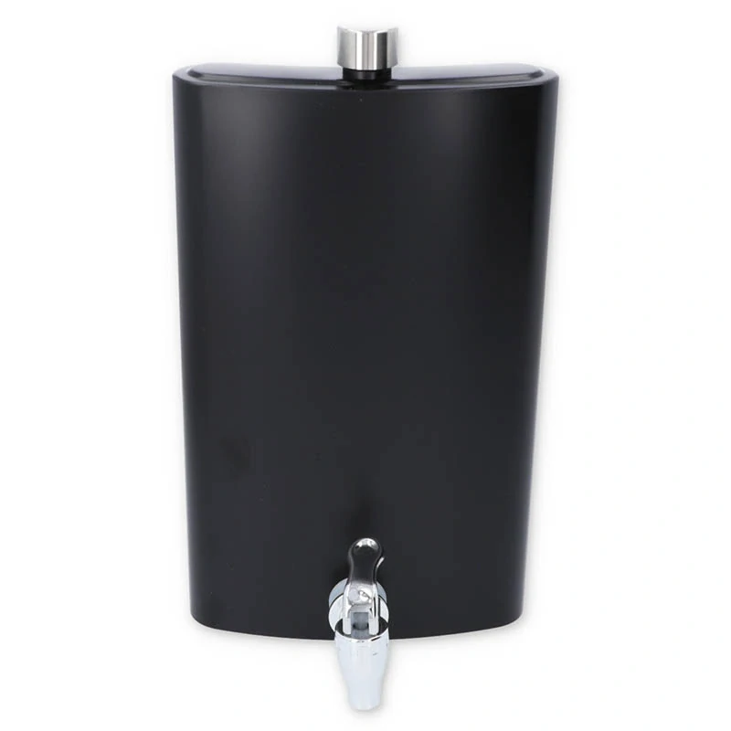 Nerezová ploskačka XXL 1920 ml s kohútikom čierna