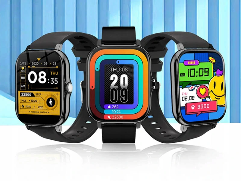 Smart hodinky s gumovým remienkom Y13 čierne