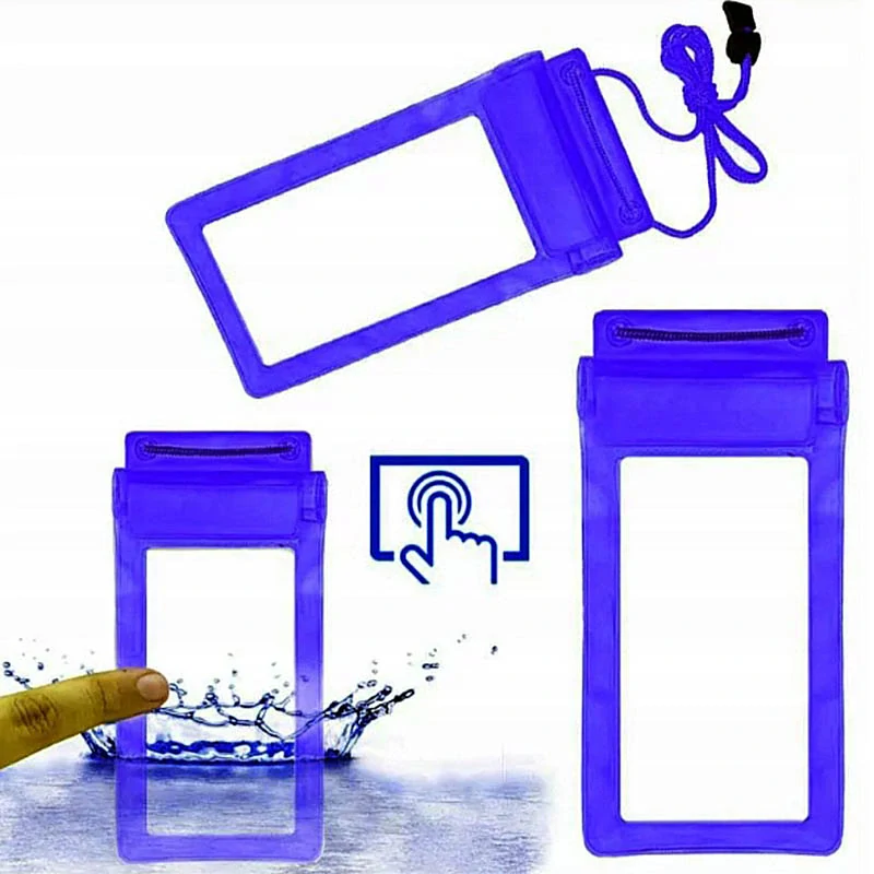 Vodotesné puzdro na telefón 27 × 11 cm tmavomodré