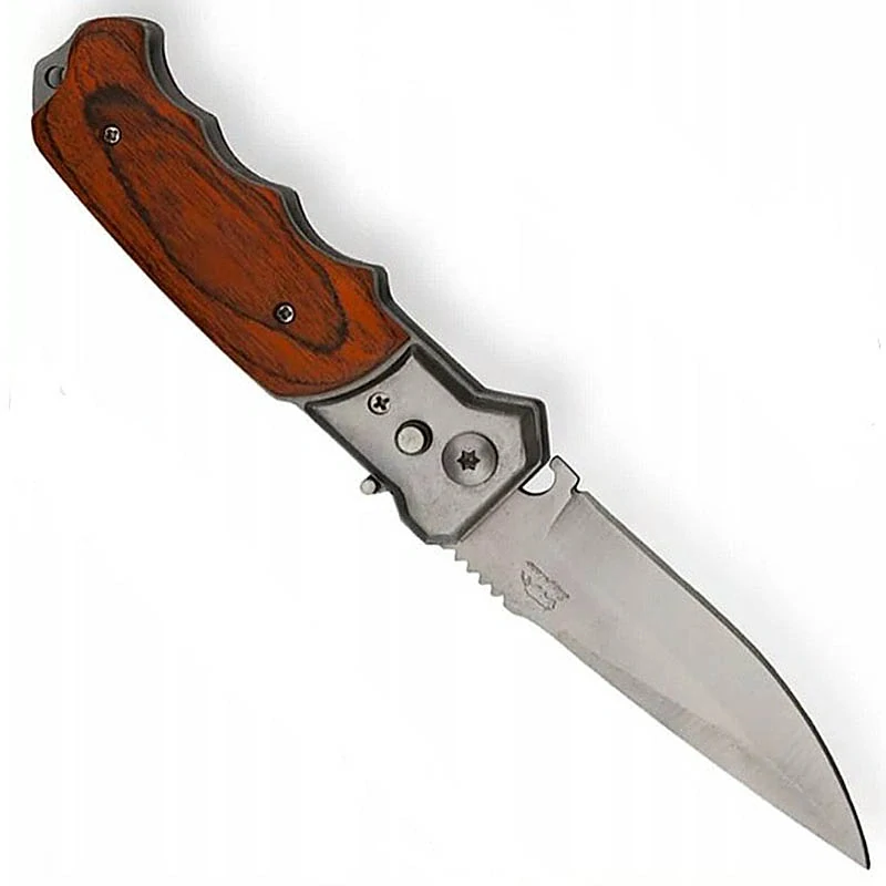 Turistický vreckový nôž s drevenou rukoväťou 24/10cm