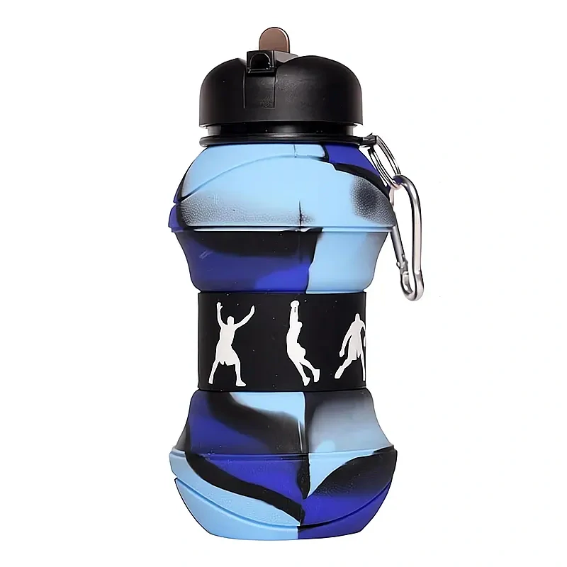 Skladacia športová fľaša s karabínou 200 - 550ml