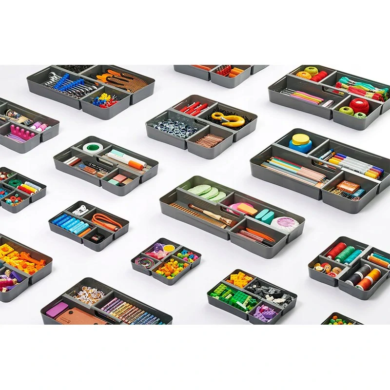 Organizér do zásuvky sivý 26 × 17 × 3,2 cm