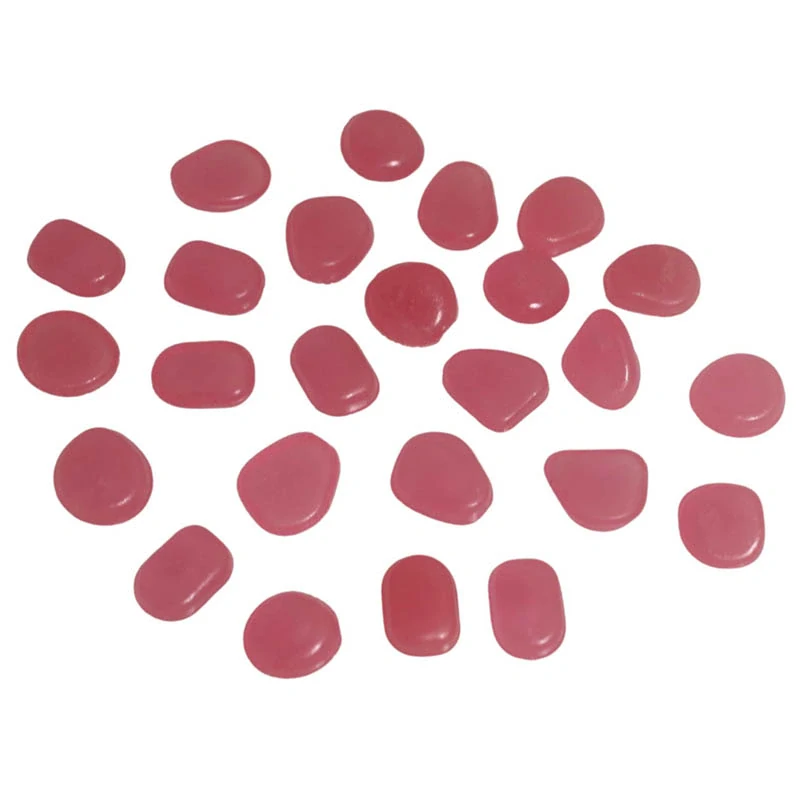 Svietiace kamienky fluorescenčné malé 100 ks ružové