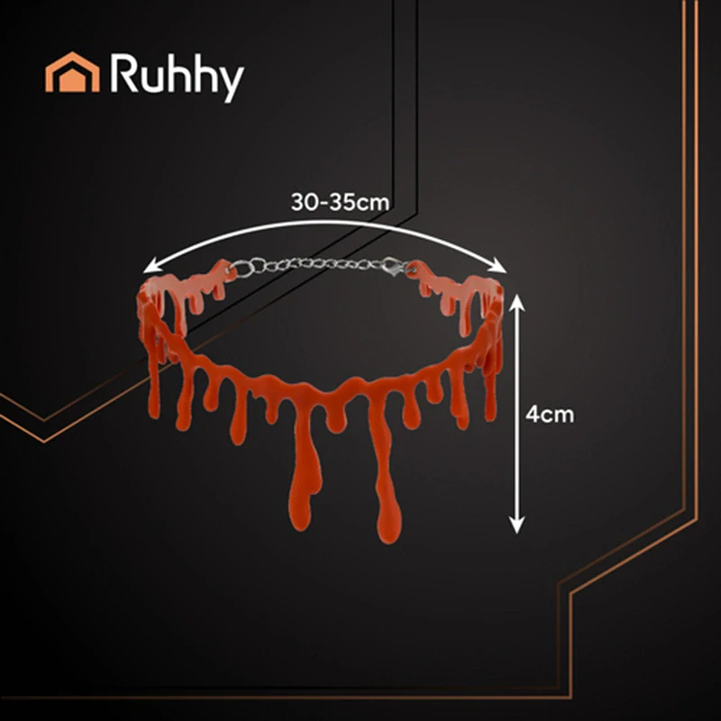 Krvavý náhrdelník choker na Halloween