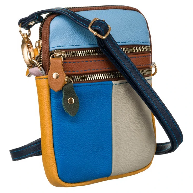 Dámska kožená crossbody kabelka na doklady a telefón CN424