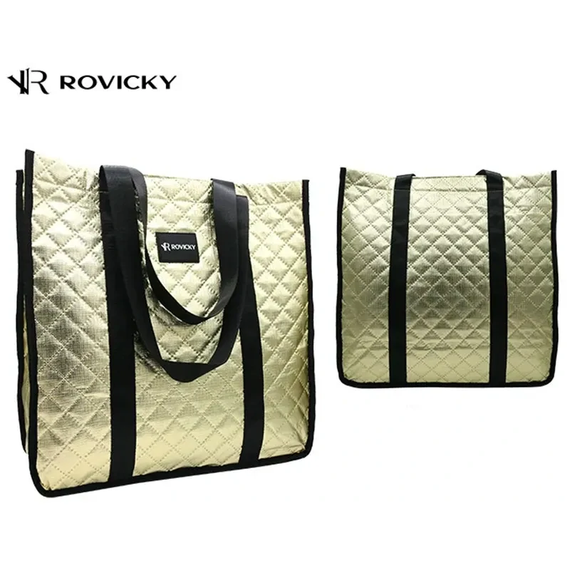 Dámska veľká shopper kabelka Rovicky RSPV-001P zlatá