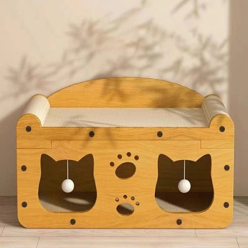 Škrabadlo a domček pre mačku 2v1