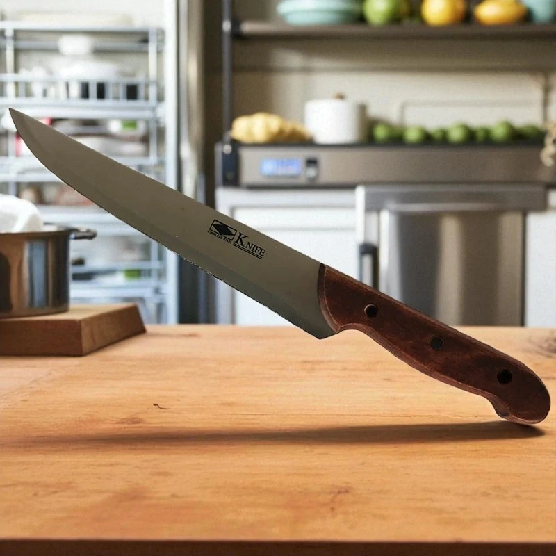 Chefs knife - Kuchynský nôž z nerezovej ocele s drevenou rúčkou 30 cm