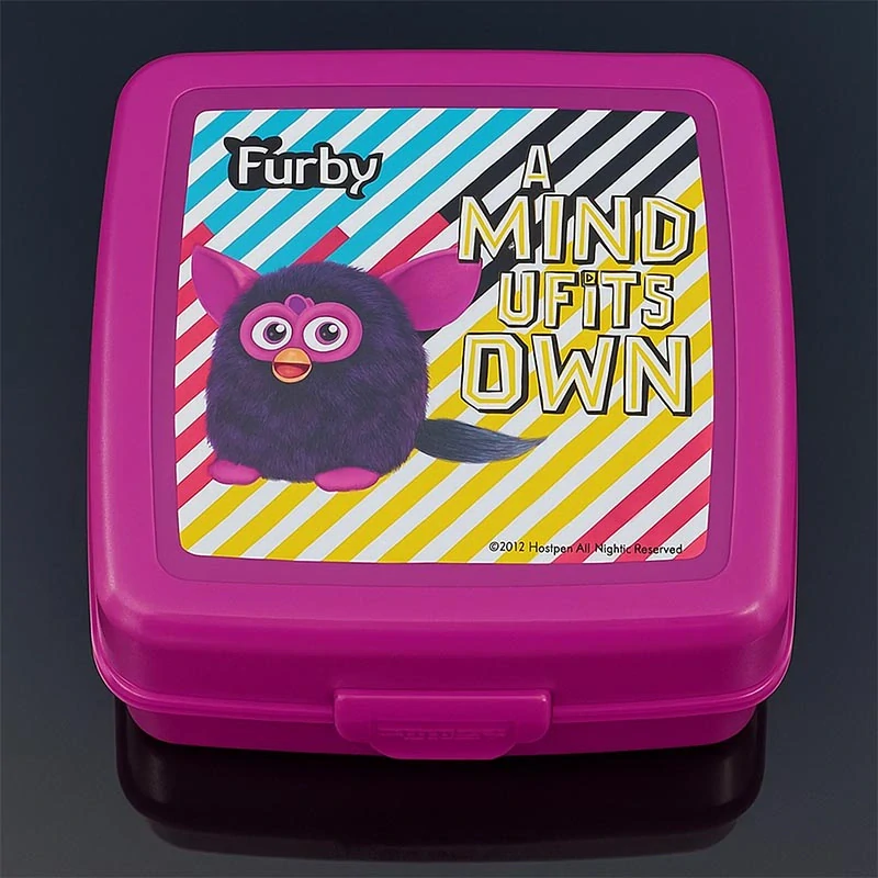 Box na desiatu Furby 0,9 l fialový 13 × 13 × 6,5 cm