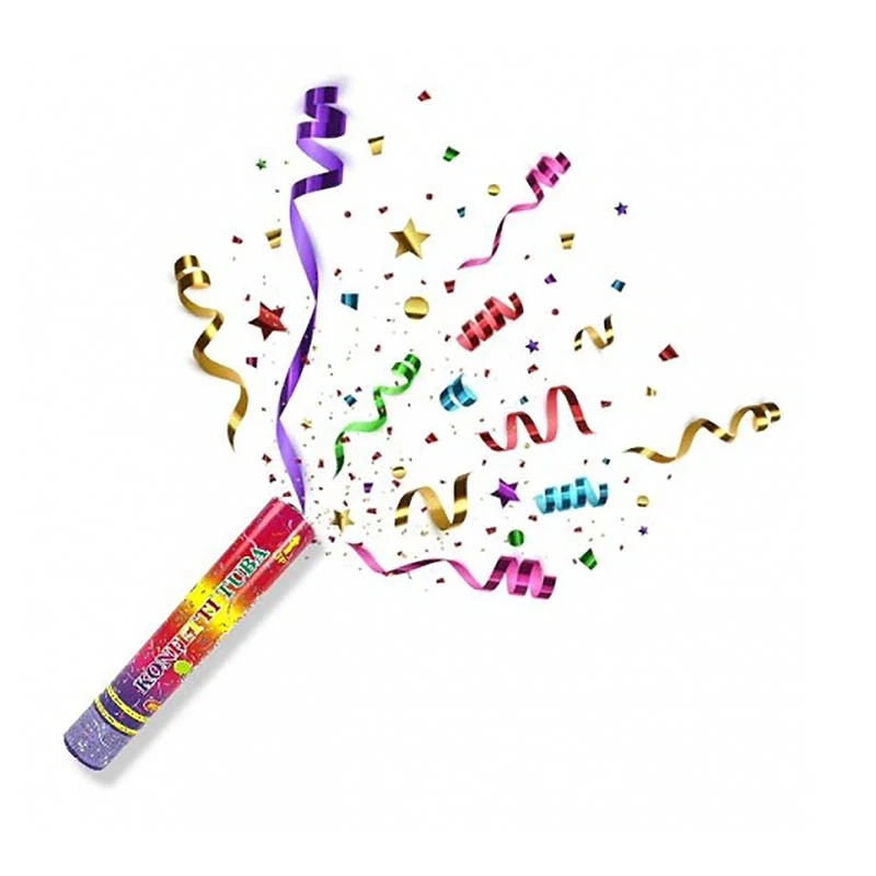 Konfety tuba – viacfarebná 28 cm