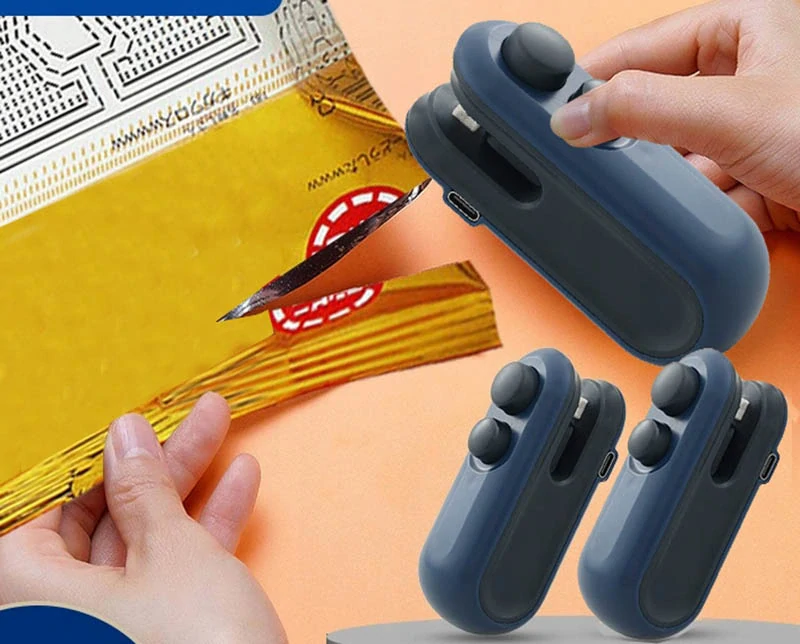 Bezdrôtová zváračka a otvárač fólií 2v1 s magnetom a USB nabíjaním modrá