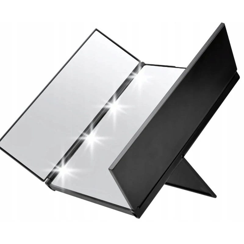 Kozmetické zrkadlo s LED podsvietením a podstavcom