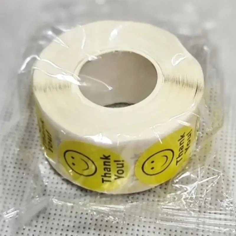 Nálepky so smajlíkmi na rolke 2,5 cm 500ks