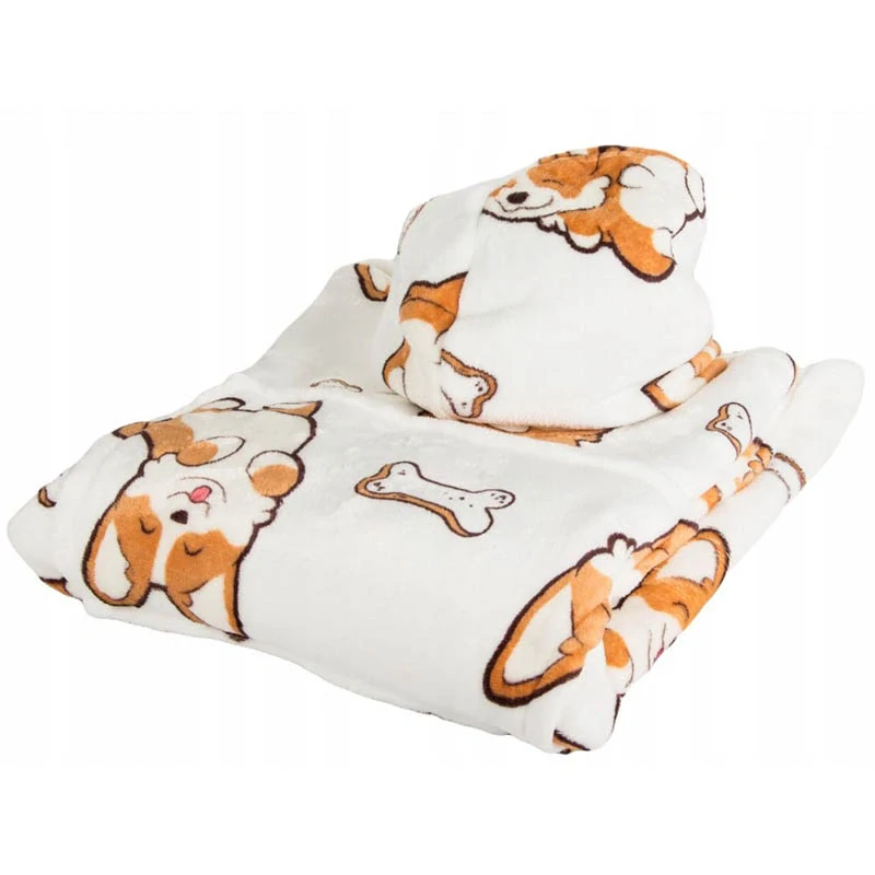 Teplá oversize mikina Pes XXL 2v1 – mäkká deka s kapucňou