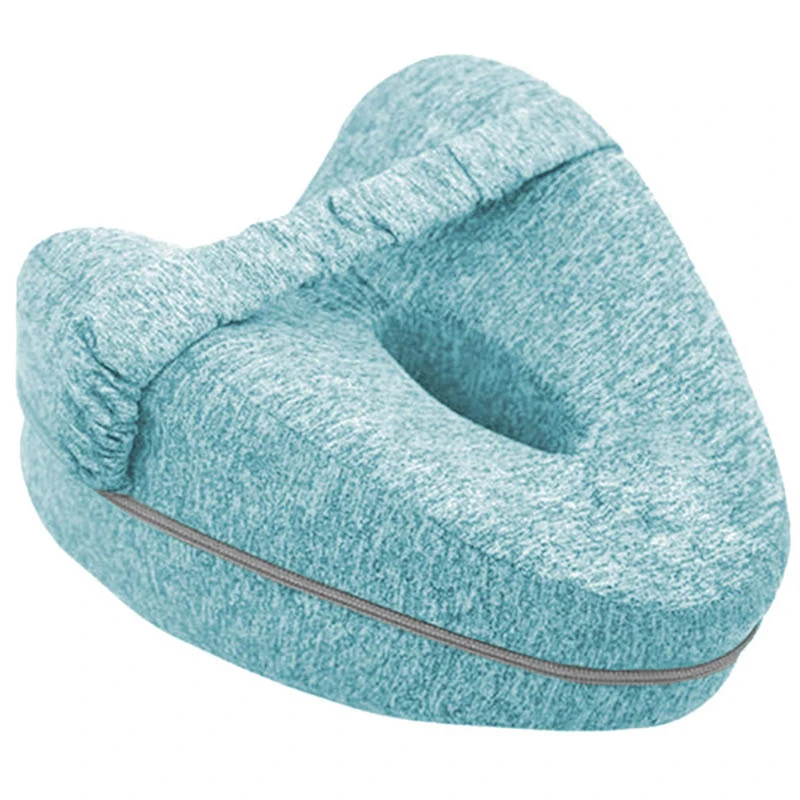 Ortopedický vankúš medzi kolená z pamäťovej peny modrý