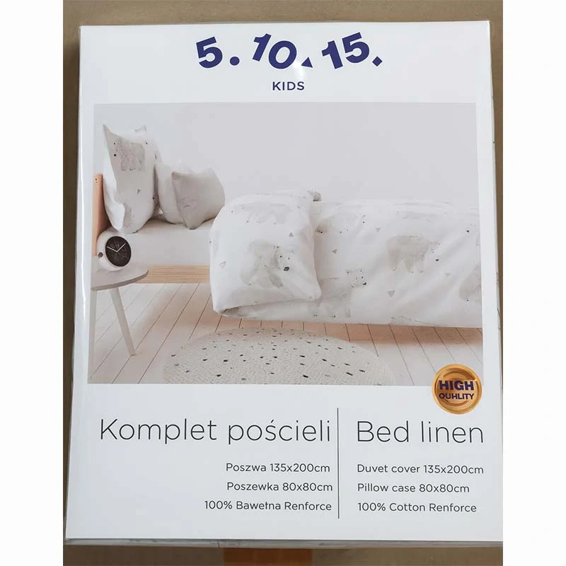 Posteľné obliečky Kids Medvedíky 135×200cm + 80x80cm biela