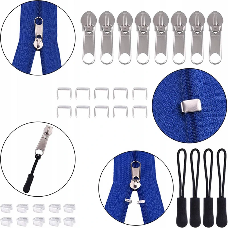 Súprava na opravu zipsov 211 ks + kliešte