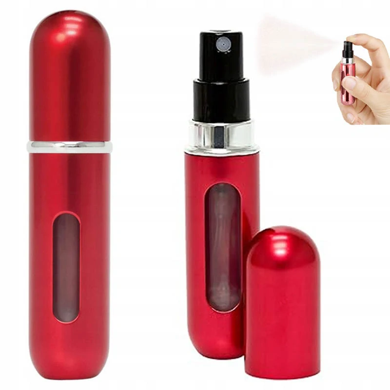 Cestovný rozprašovač na parfémy 5 ml červený