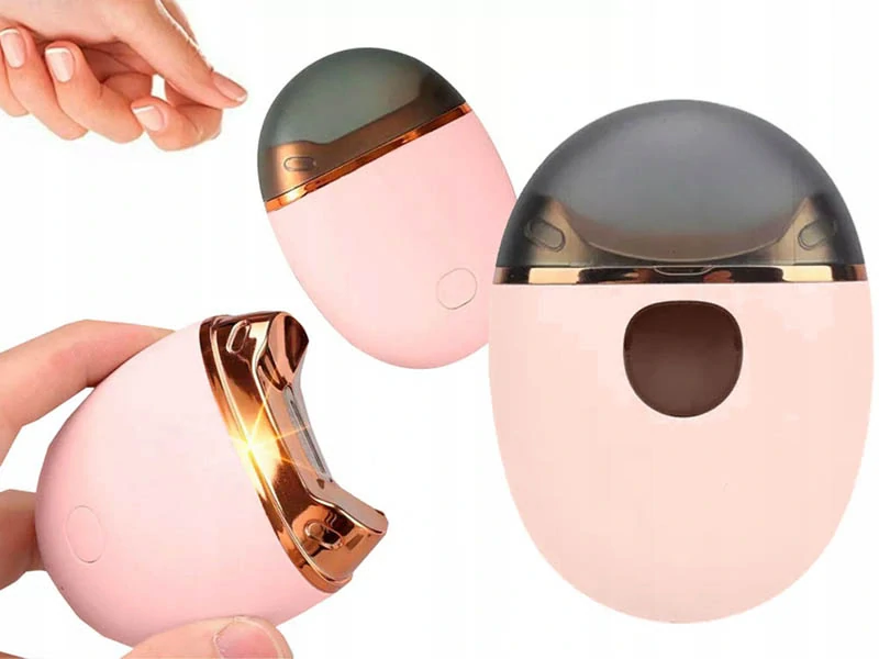 Elektrický strihač nechtov ružový