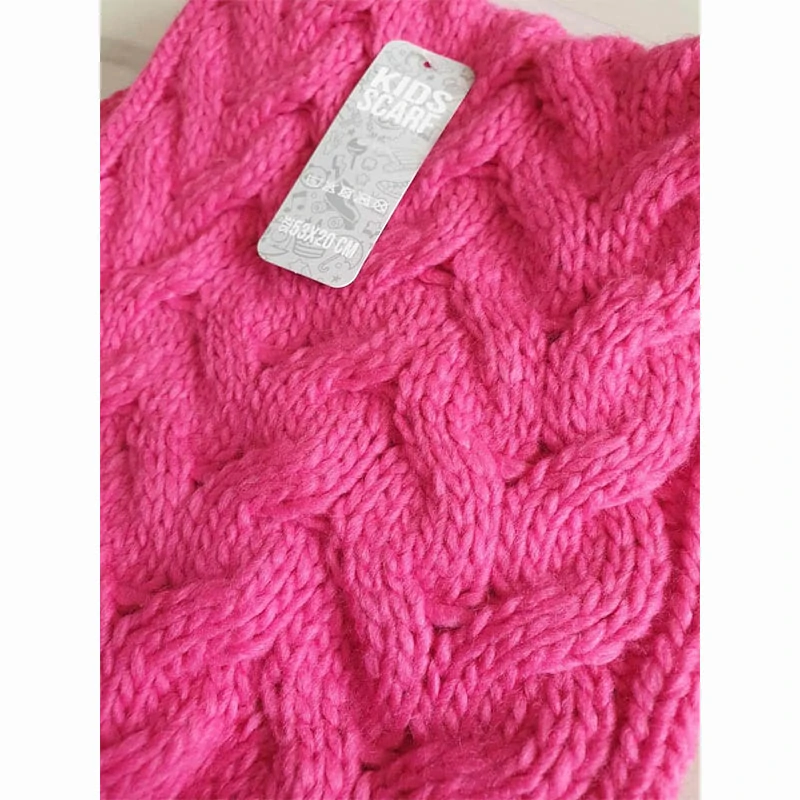 Detský pletený tunelový šál 53 × 20 cm