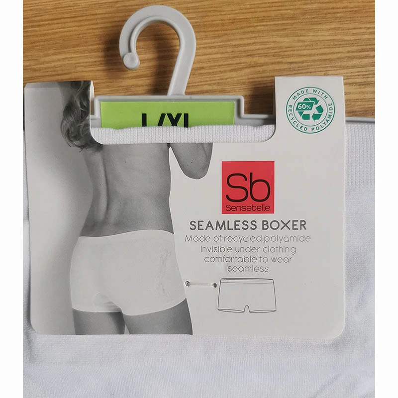 Dámske seamless boxerky Sensabelle – L/XL, biele, recyklovaný polyamid